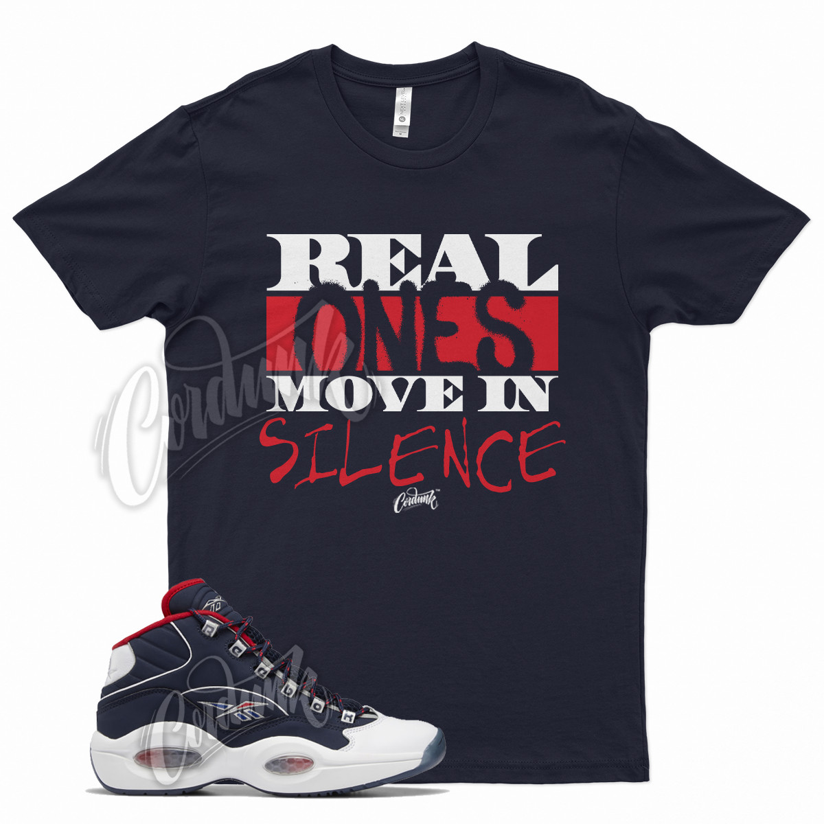 Navy R1 T Shirt for Question Mid Ftwr White Vector Red Blue gallery