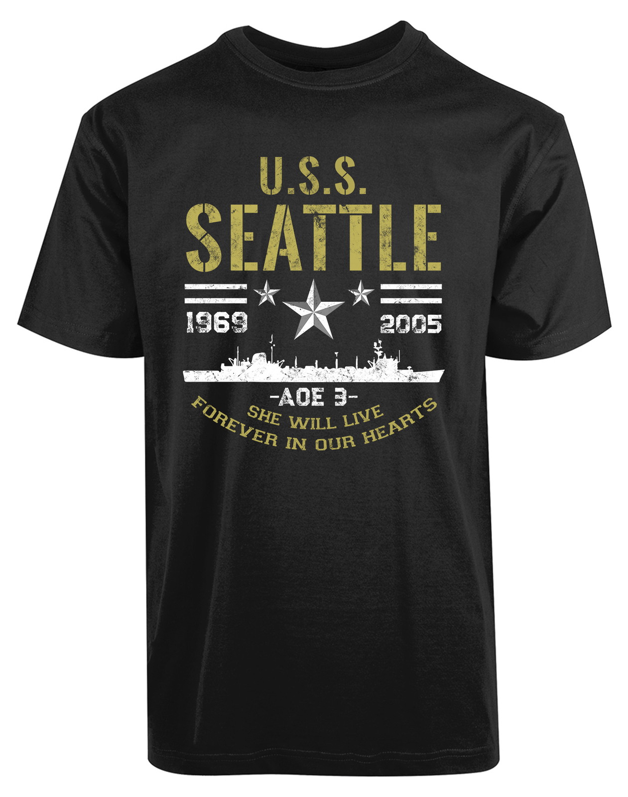USS Seattle Will Live Forever In Our Heart New Mens Shirt Unisex Support USA Tee gallery