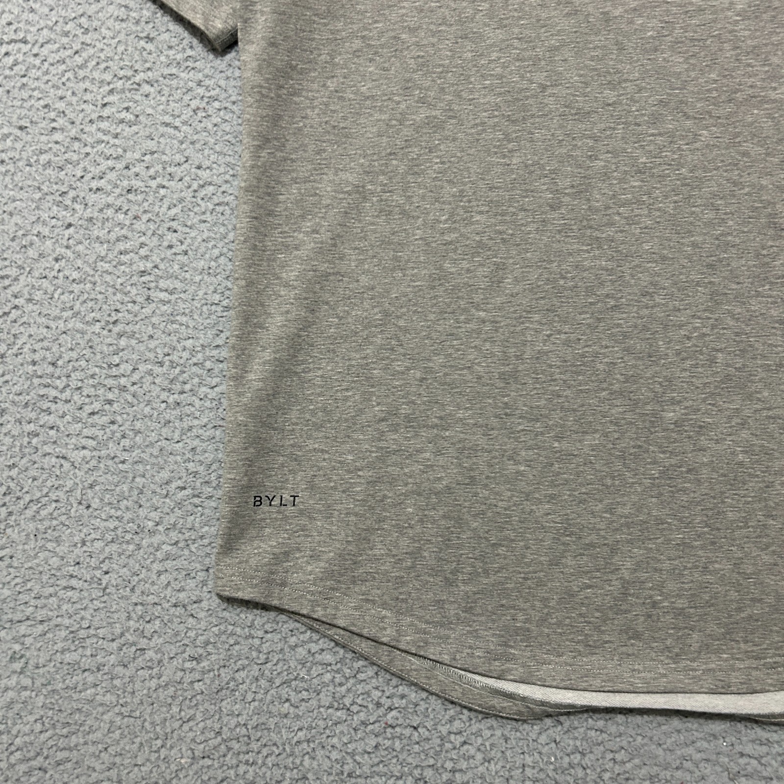 BYLT Drop Cut Lux Shirt Men's XL Gray Short Sleeve Stretch Performance gallery