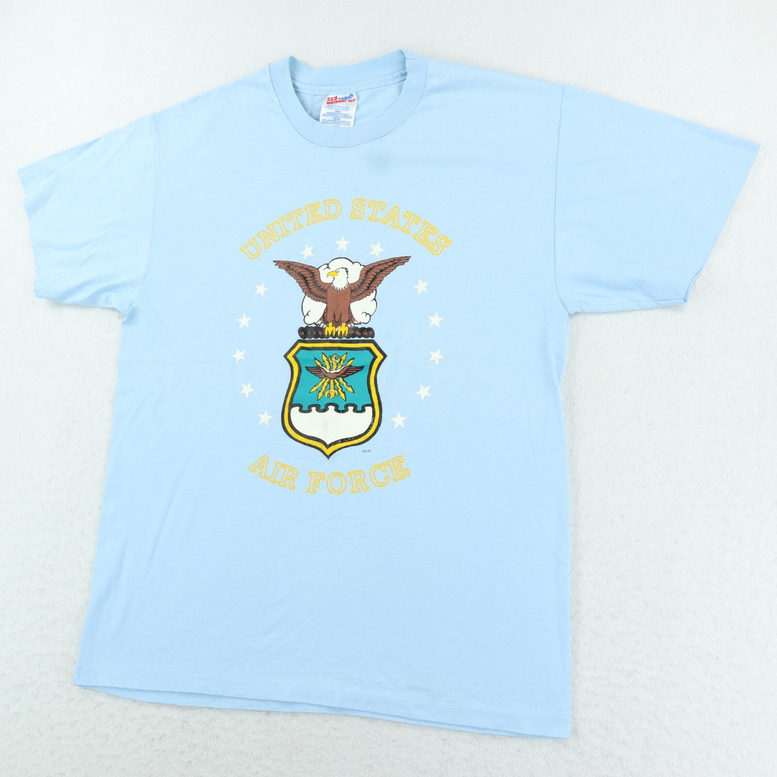 Vintage U.S. Air Force T-Shirt Men's Large Blue Single Stitch Military America gallery