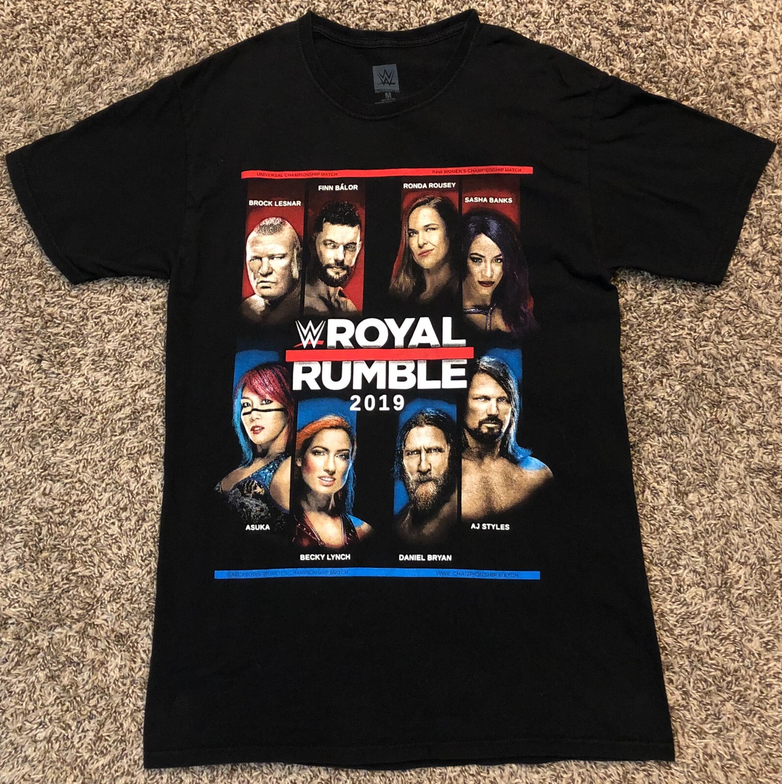 WWE Royal Rumble “I Was There” Phoenix January 27, 2019 Black T-Shirt Medium