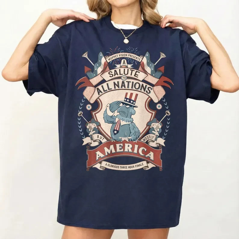 A Salute To All Nations But Mostly Muppets T-Shirt, Sam The Eagle tee gallery