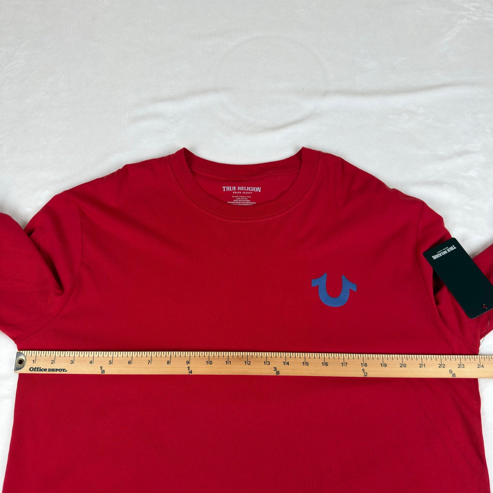 True Religion Mens True Buddha LS Tee Red Long Sleeve Graphic Shirt XL New $72 gallery
