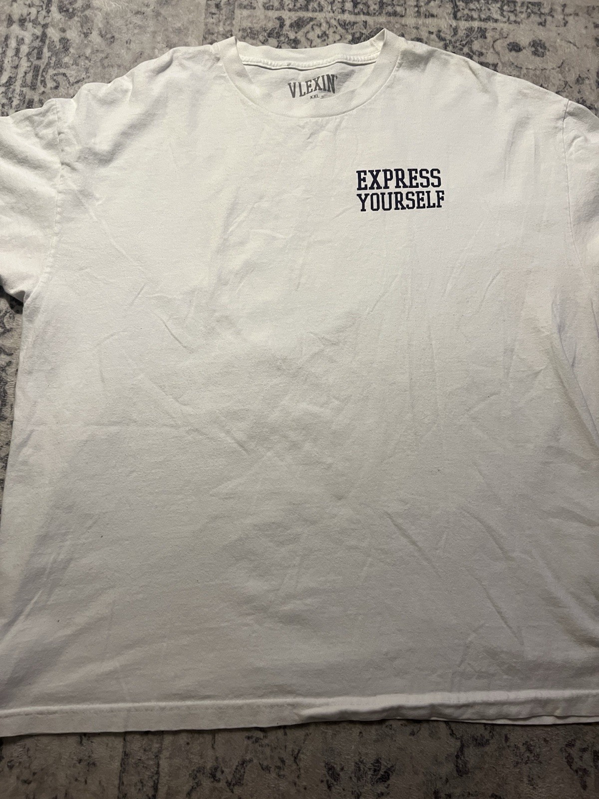 Vlexin Men's XXL White Logo Graphic Print Crew Neck Short Sleeve T-Shirt gallery