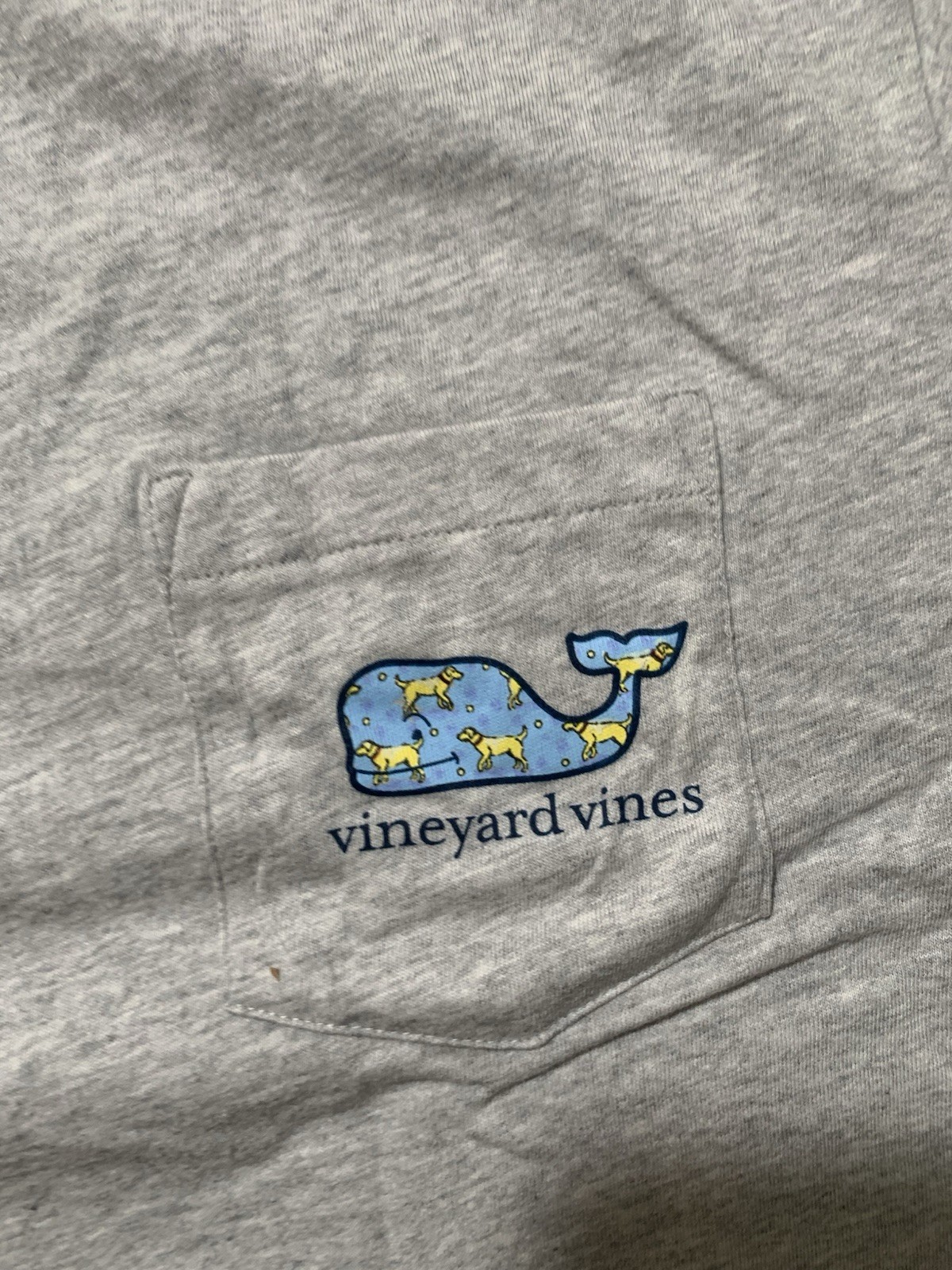 Vineyard Vines Men's Golden Retriever Dog Whale Gray T-Shirt Size Large NEW NIP gallery