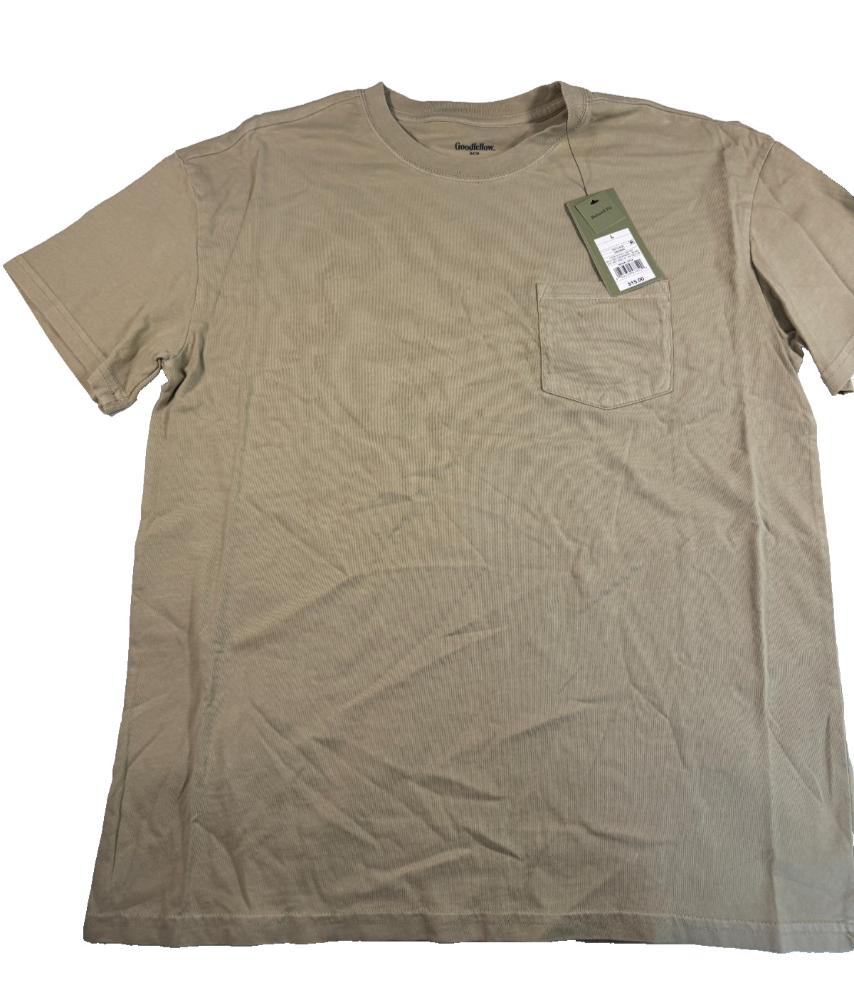 Goodfellow & Co Men’s Heavyweight Short Sleeve T-Shirt Size Large Dark Tan
