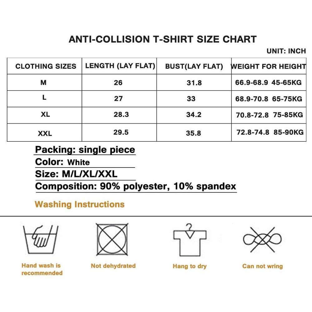 Men's Padded Compression Shirts,W/ Pads Training Vest Protector T-Shirt gallery