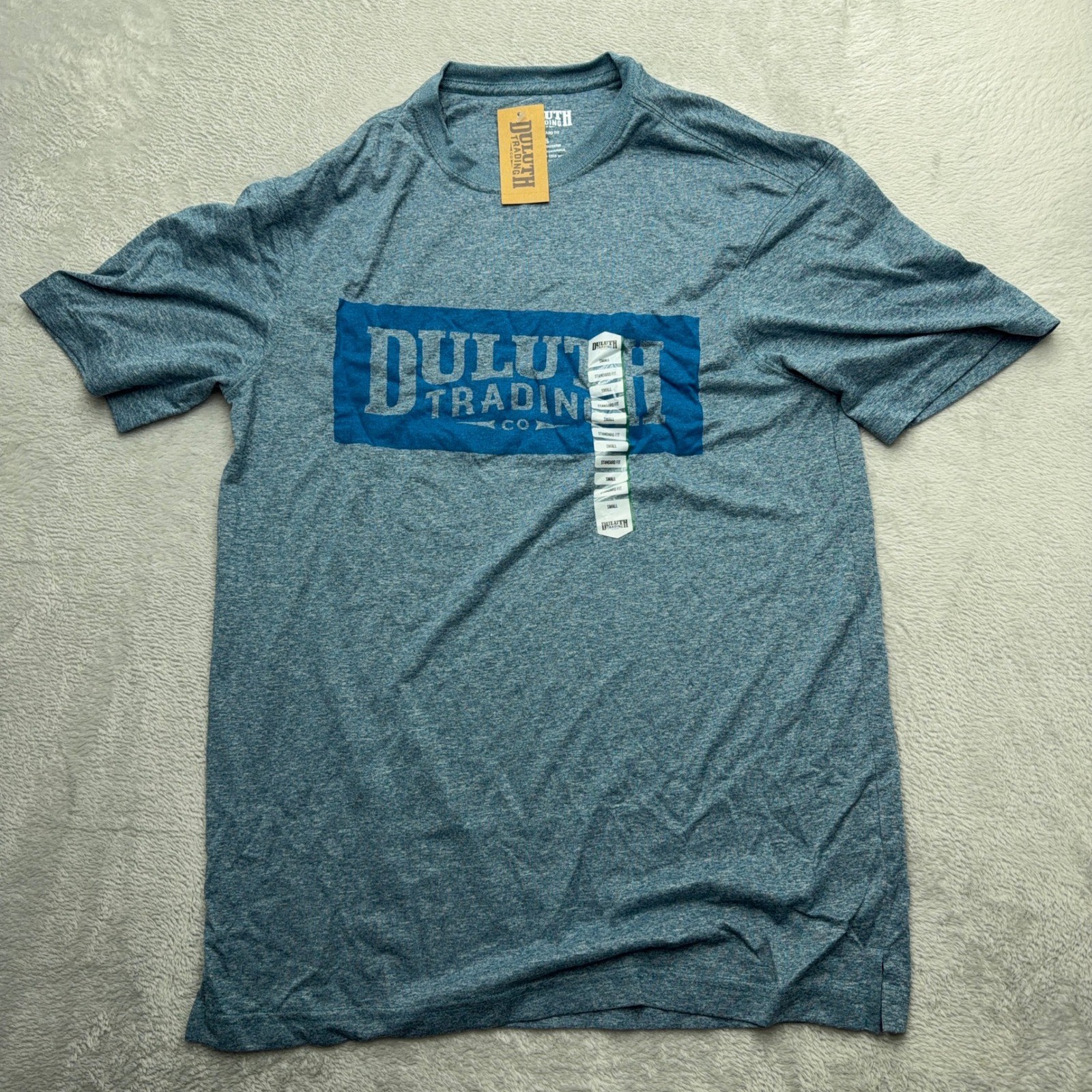Duluth Trading Co T-Shirt Mens S Blue Wickedly Soft Graphic Logo