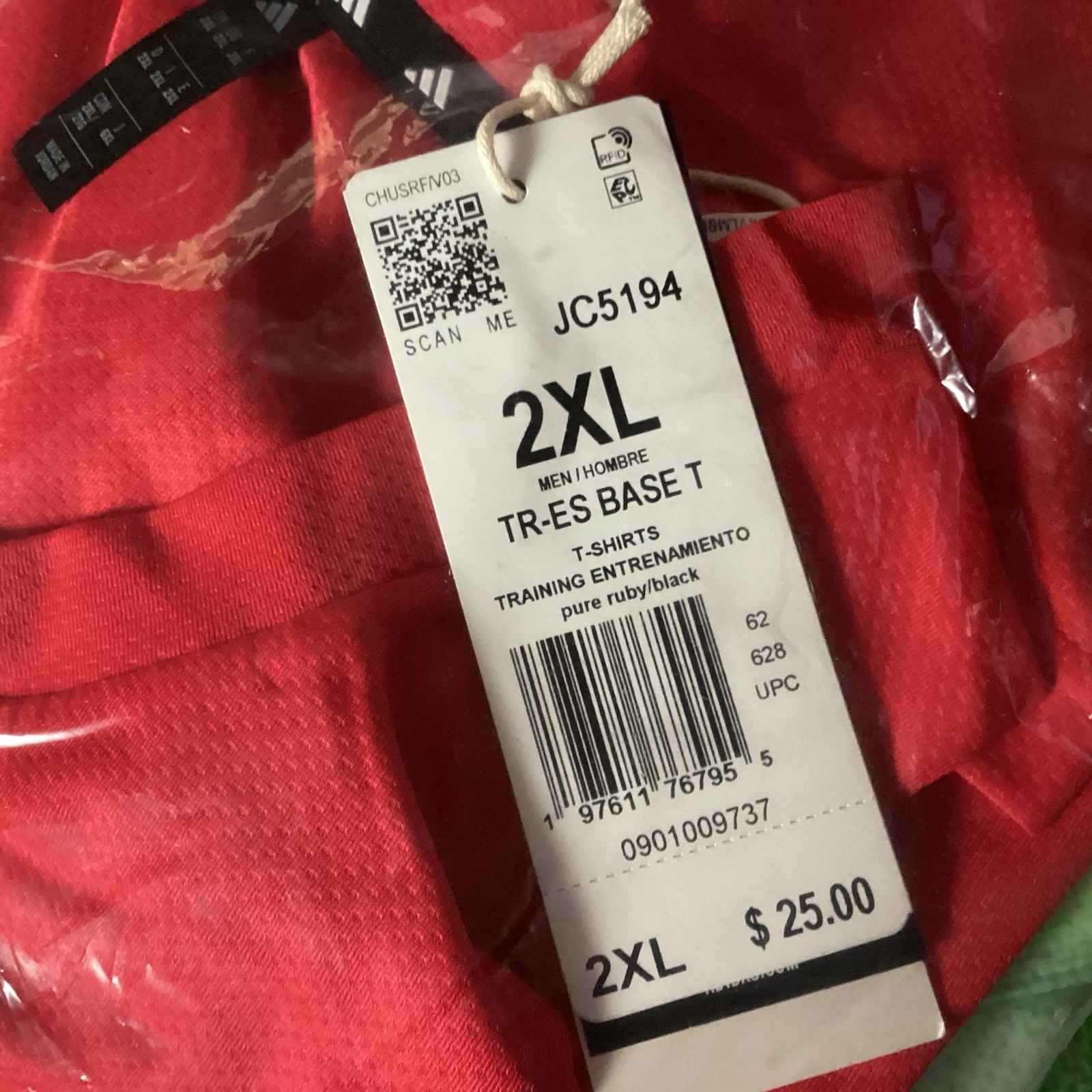 NEW Mens $25 ADIDAS Train Essentials Feelready Training Tee JC5194 Pure Ruby XXL gallery