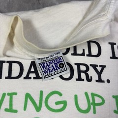 Vintage 90s Growing up is optional Funny Quote Humor T Shirt Mens size L