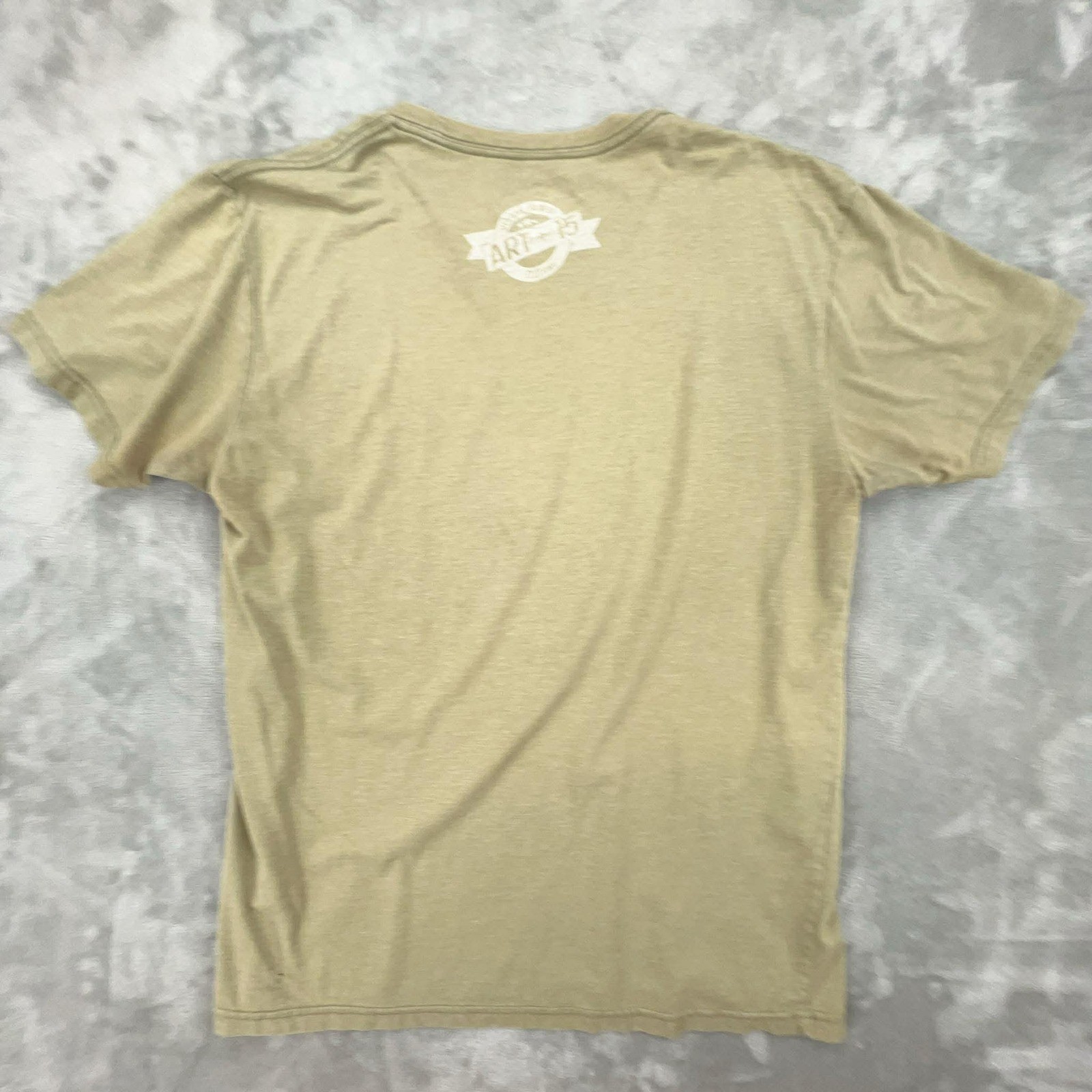 Art 15 Clothing Men's Large Tan Graphic T‑Shirt Veteran Owned Bearded Operator gallery