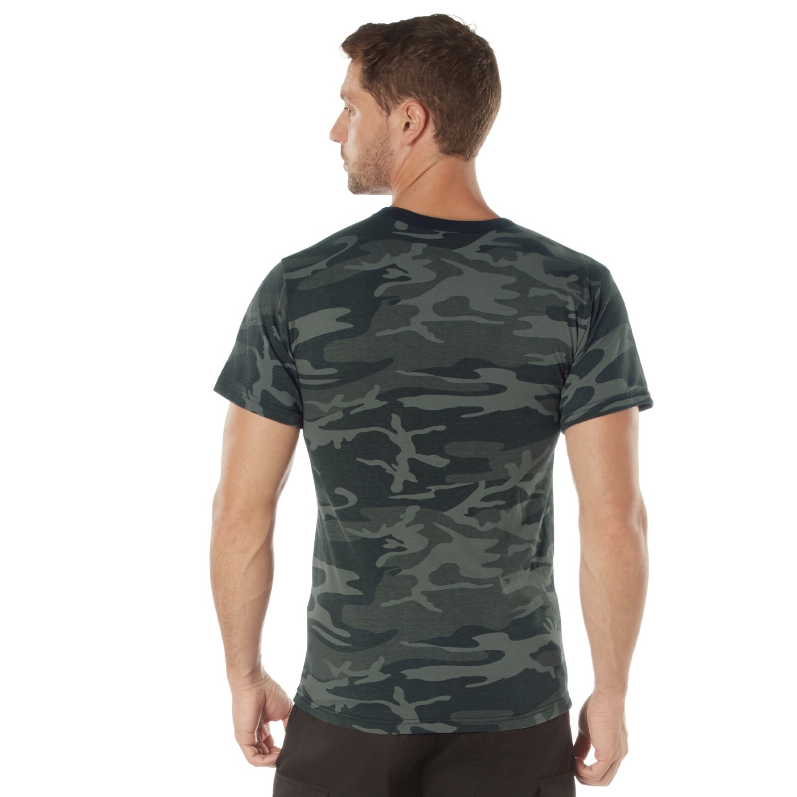 Rothco Black Camo T-Shirt- Poly Cotton Military Fashion Tees gallery