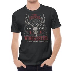 Winchester Classic – Western Flag Deer Skull – Mens Graphic T-Shirt