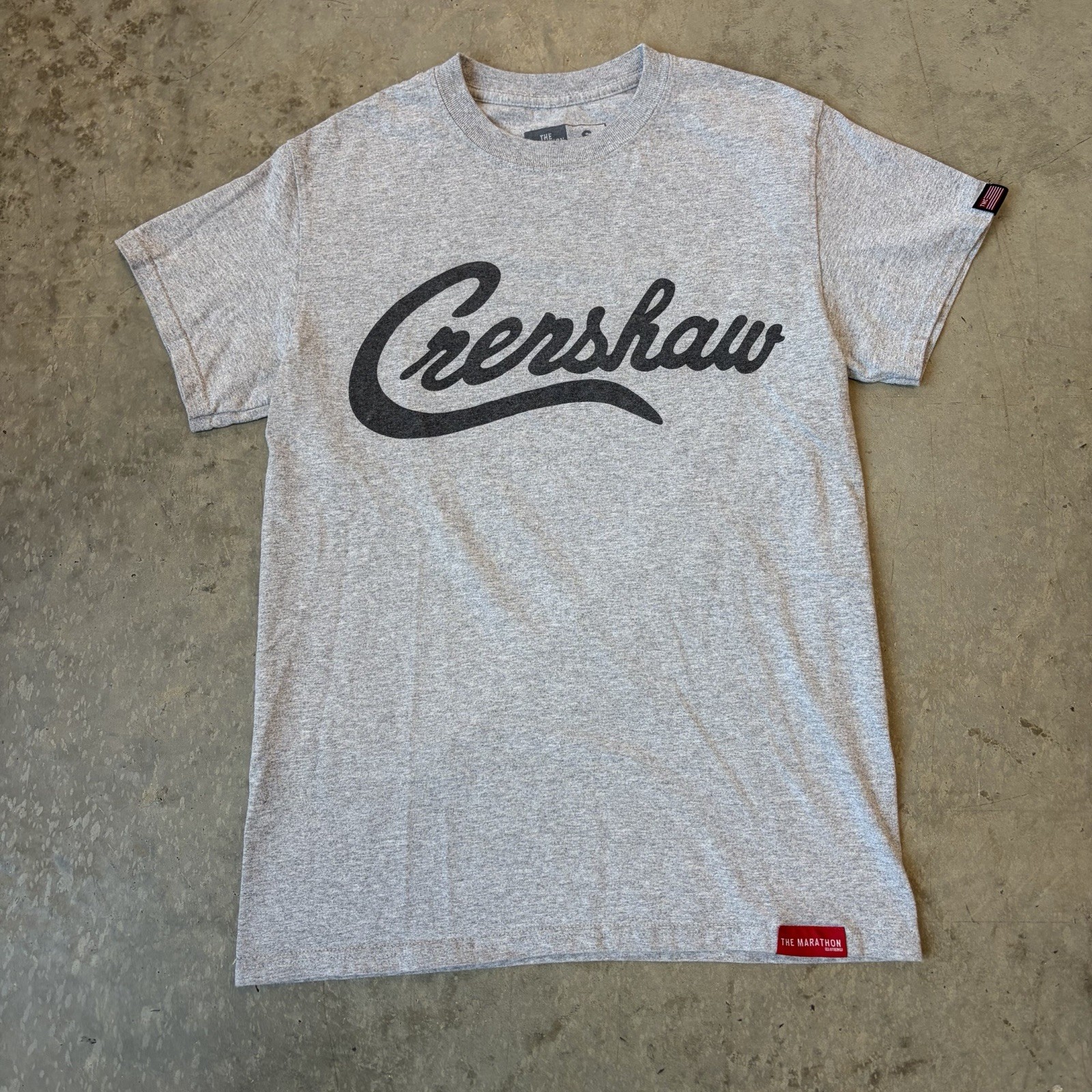 The Marathon Clothing Crenshaw Graphic T Shirt Gray TMC Nipsey Rap Mens Small