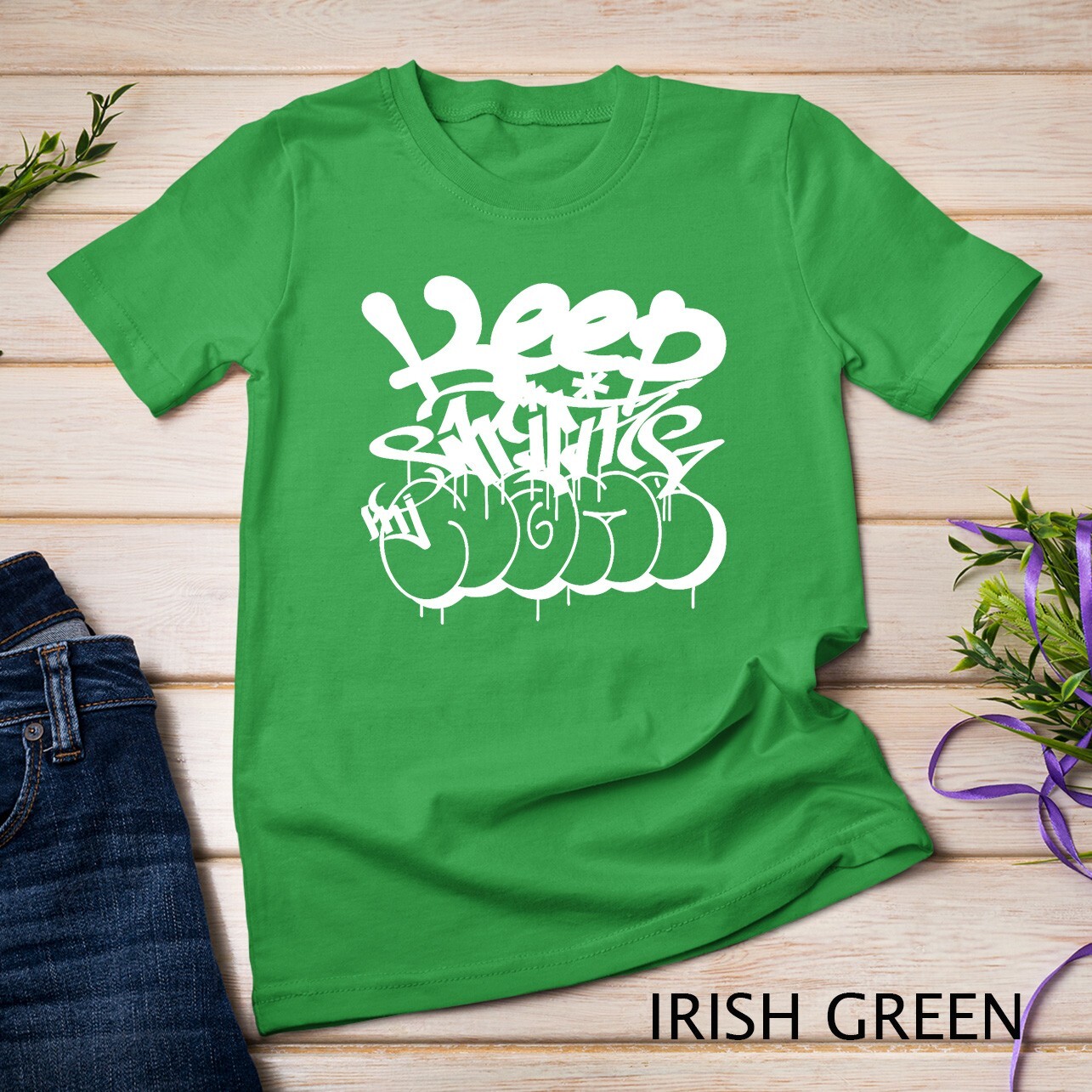 Keep writing my name white graffiti tag Unisex T-shirt gallery