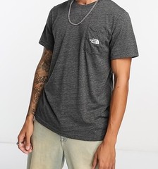 The North Face Mens Simple Logo Tri-Blend Short Sleeve Pocket T-Shirt