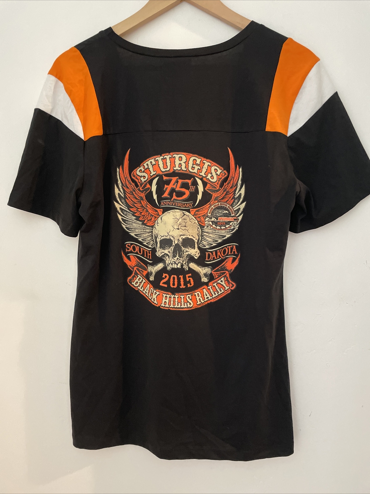 STURGIS T Shirt Womens 2XL 75th Anniv. 2015 Black Hills Motorcycle Rally Sexy