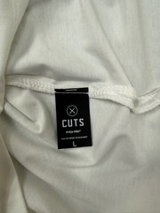 CUTS Clothing Men’s Henley Split-Hem Long Sleeve Large White NWOT