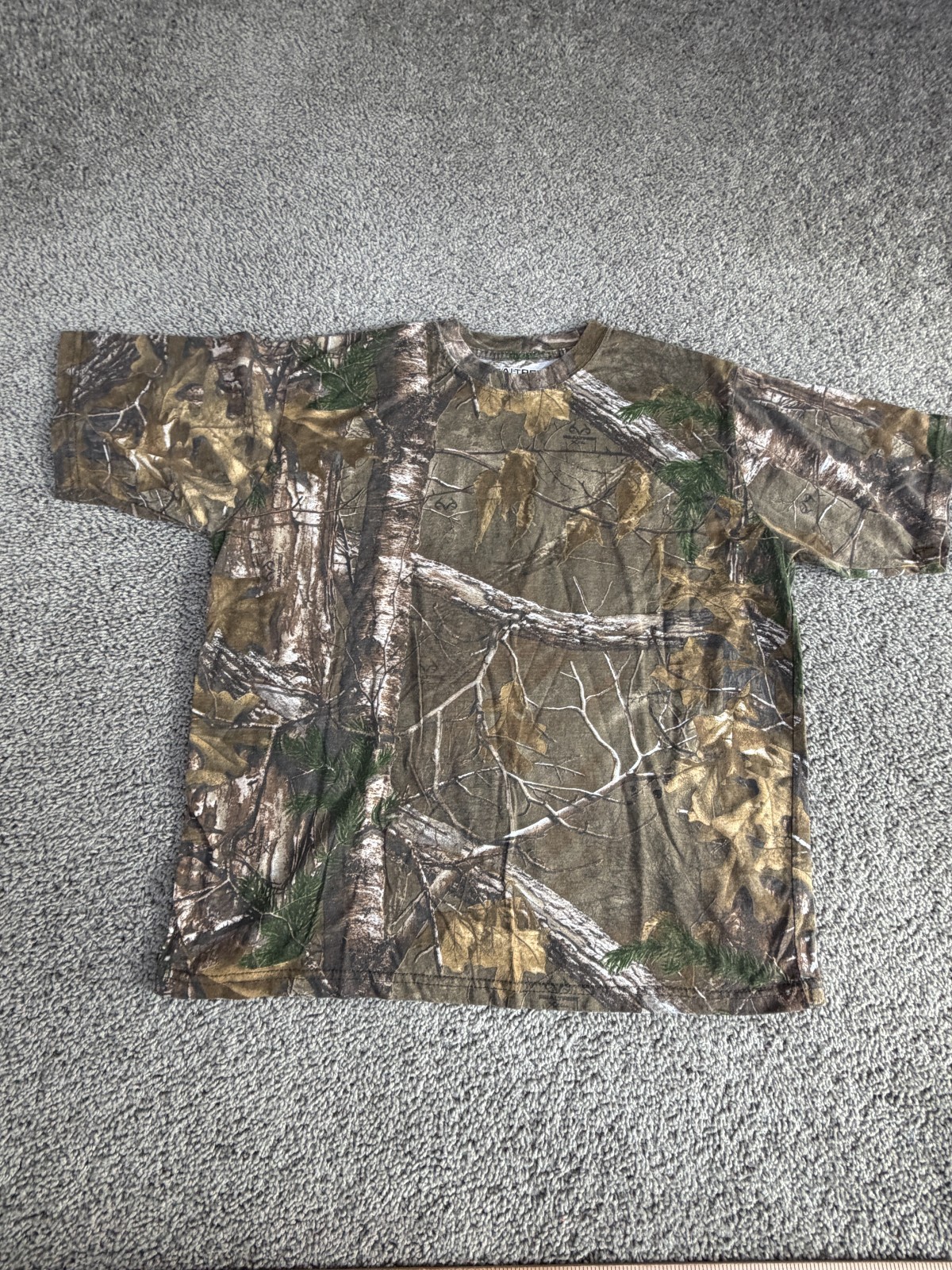 Realtree Camo Shirt Mens Extra Large Brown Xtra Hardwood Fall Short Sleeve gallery