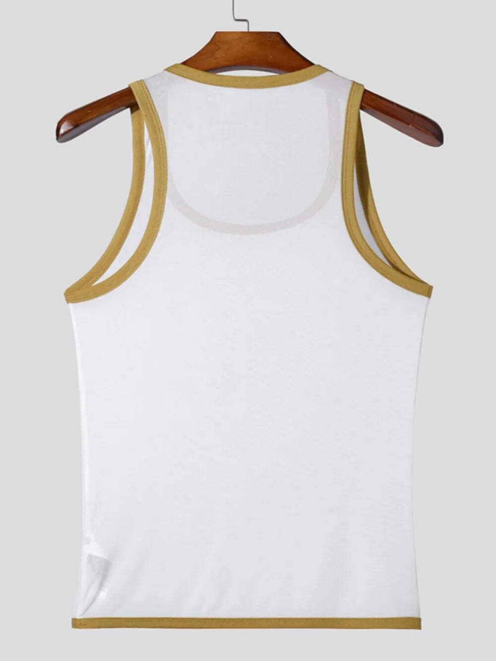 Men's Contrast Trim Wide Strap Tank gallery