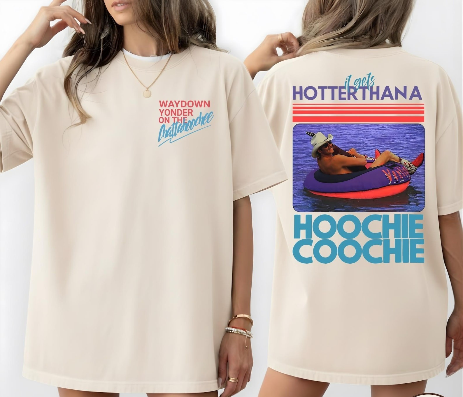 Hotter Than A Hoochie Coochie T-Shirt, Meme Summer Vacation Shirt gallery