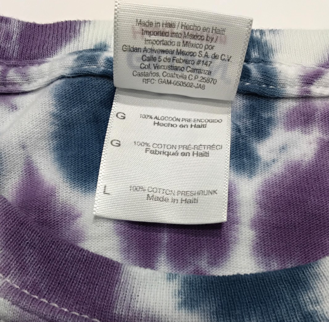 New Tie Dye Men's T-Shirt Purple Blue Adult Large Multicolor Summer Spiral gallery