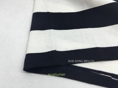 BOB DONG Men’s Prisoner Retro Striped T-Shirt Crew Neck 330G Cotton Casual Shirt