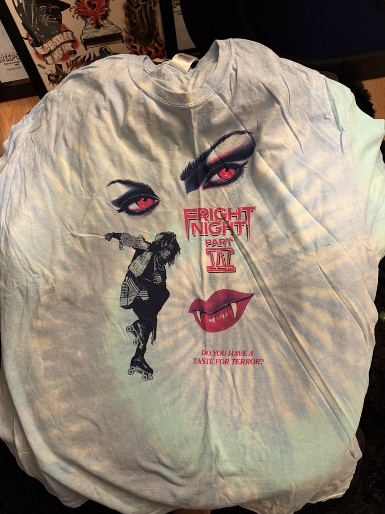 Fright Night Part 2 Tye Dye Shirt Size XXL Fright Night Horror Movie Tee Vampire