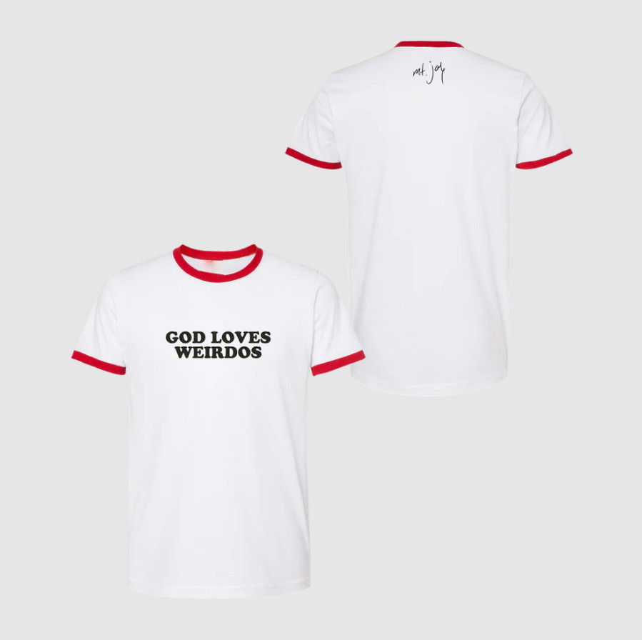 MT JOY 2026 Tour God Loves Weirdos Two Sides Ringer T-shirt All Size