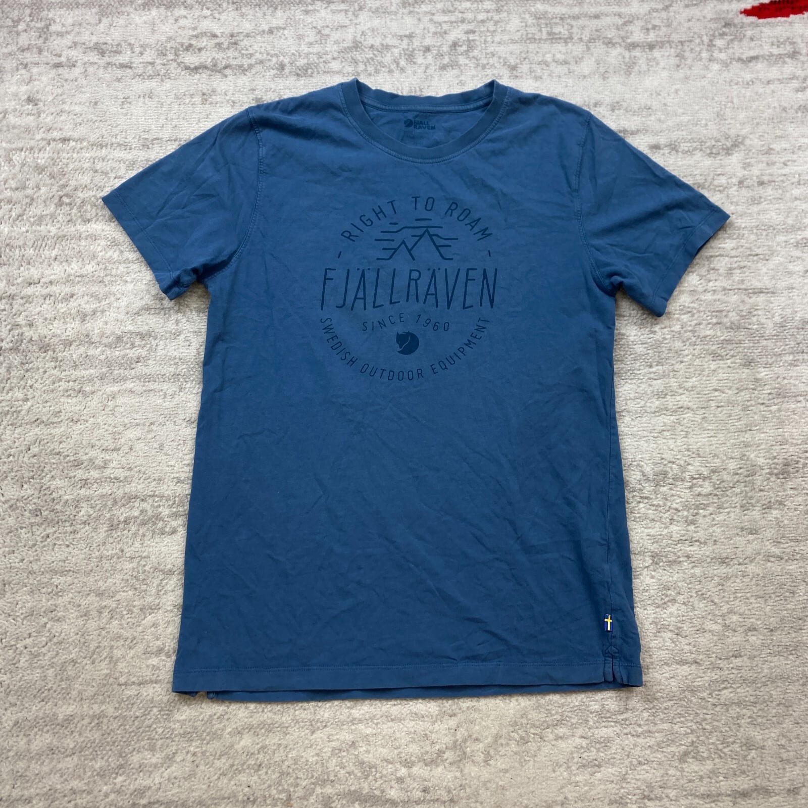 Fjallraven Shirt Small Blue Preppy Performance Casual Hiker Trekker Outdoors Men