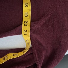 Eddie Bauer Men’s Polo Sweater MT Medium Tall Burgundy Long Sleeve Knit Cotton