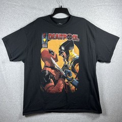 Deadpool & WOLVERINE Marvel Studios 2024 Men’s Black 2X Cotton T-Shirt