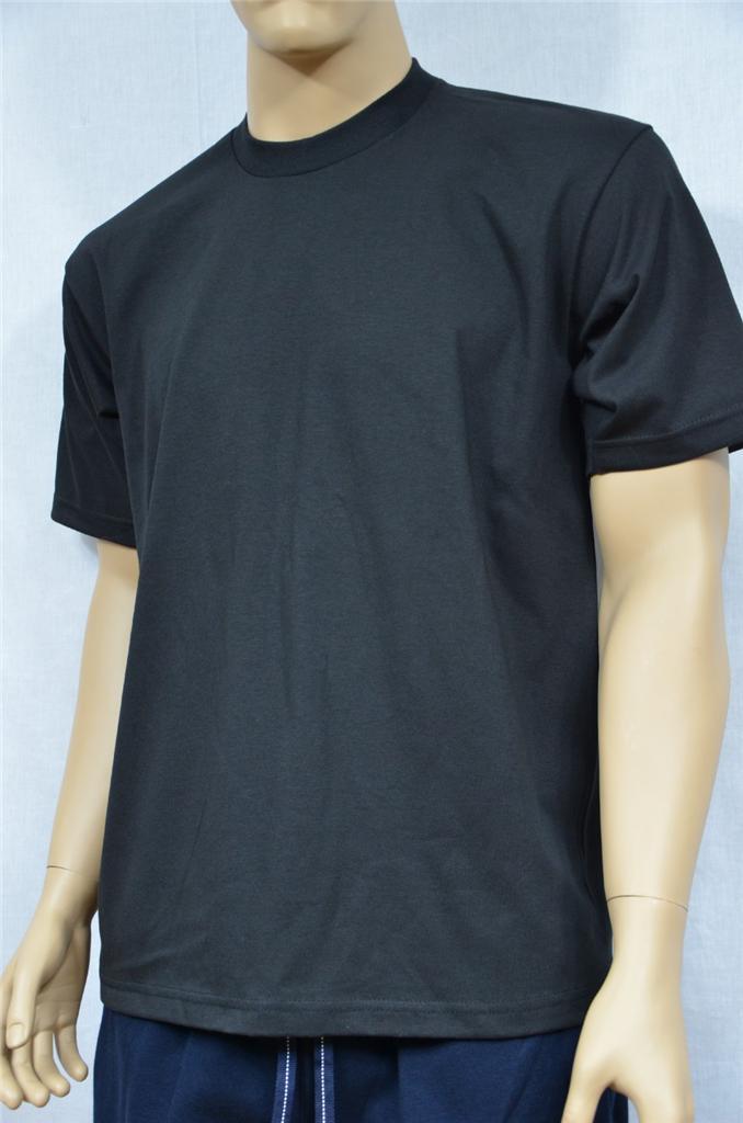 1 NEW PROCLUB S-7XL HEAVY WEIGHT T-SHIRTS BLACK PLAIN TEE PRO CLUB BLANK gallery