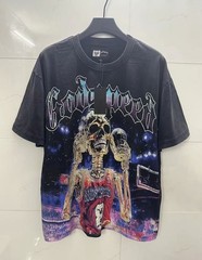 Godspeed Men’s Black Skeleton Graphic T-Shirt Crew Neck Short Sleeve S