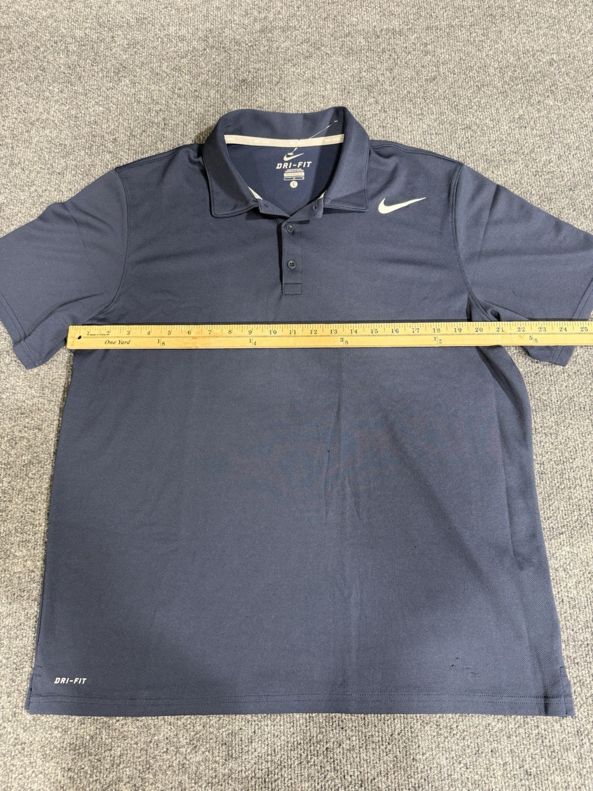 Nike Tennis Dri-FIT Polo Shirt Mens Large Blue Athletic Performance Golf gallery