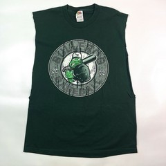 Bullfrog Baseball 2002 Sleeveless Customized Cut-Off T-Shirt Green Men’s L