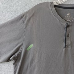 David Archy Shirt Mens Large Gray Short Sleeve Crew Neck Button Casual Shirt