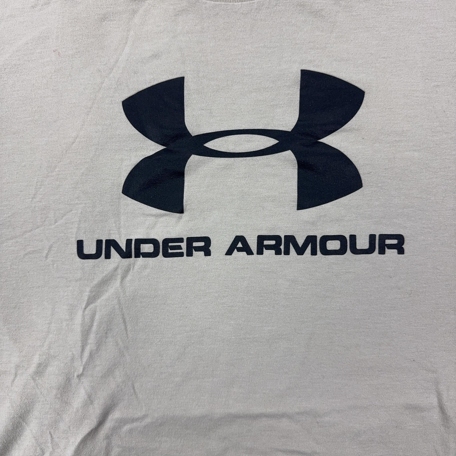 Under Armour Shirt Mens Large White Big Logo HeatGear Tee Tagless Athletic gallery