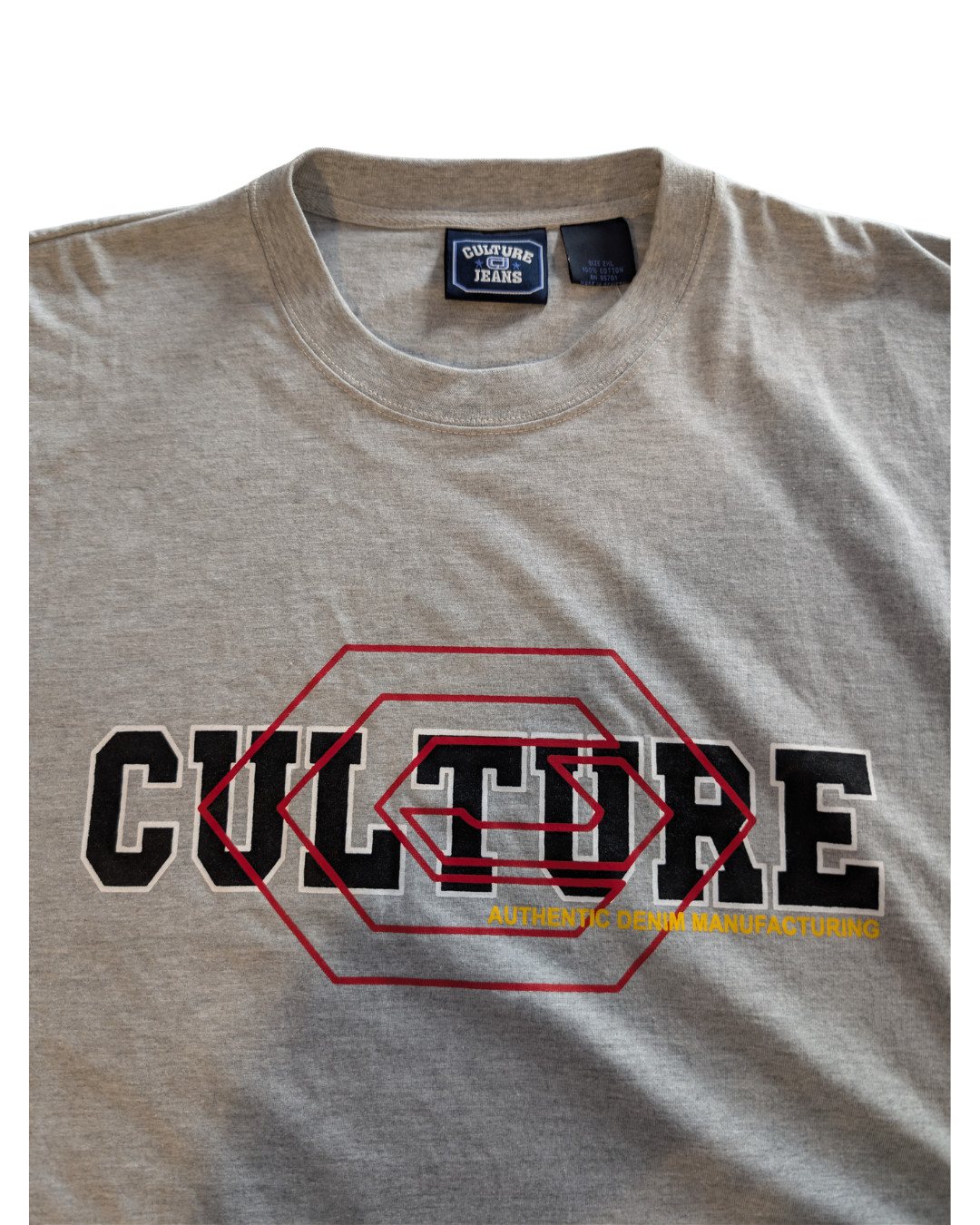 Vintage Y2K Culture Jeans Gray Tee (XXL) gallery