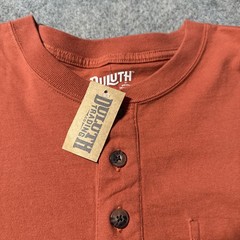 Duluth Trading Longtail Henley T Shirt Mens Large Relaxed Fit NWT Short Sleeves