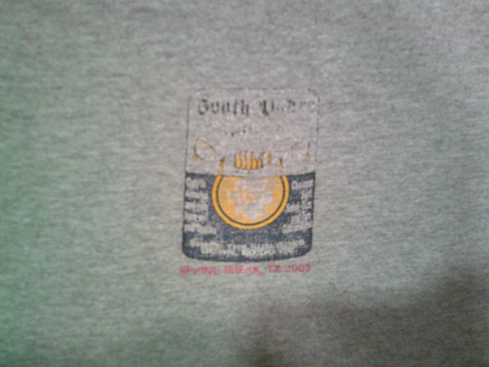 Vintage Spring Break T Shirt Mens Large Gray 2003 Double Sided South Padre gallery