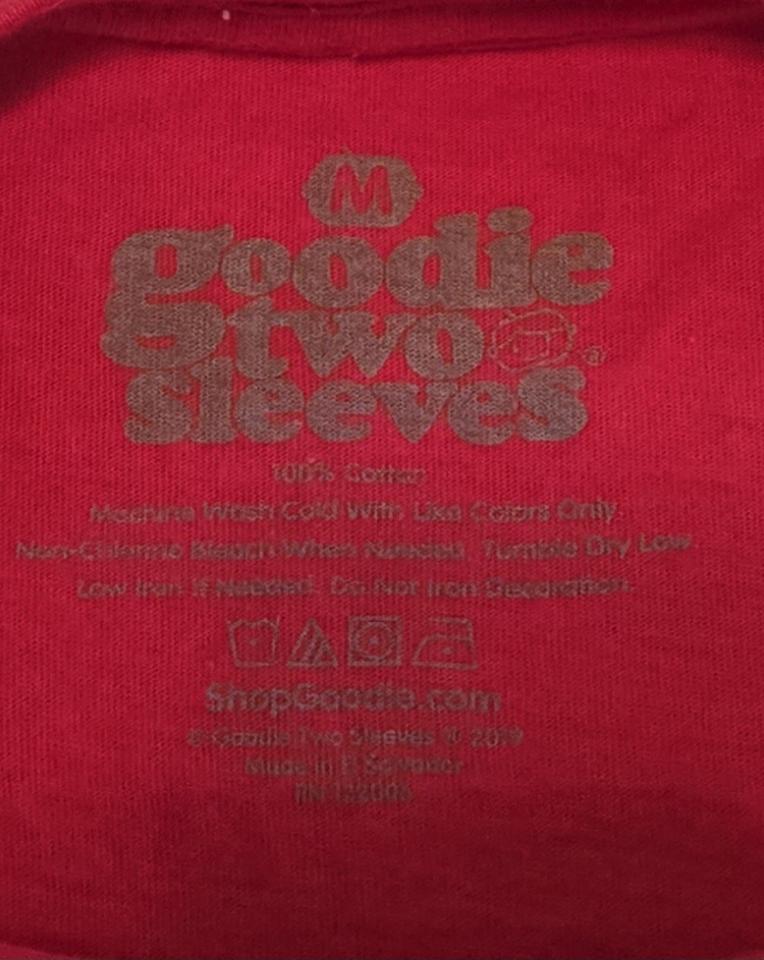 Goodie Two Sleeves Red T-Shirt Good Luck. You'll Need It. Size Mens Medium gallery