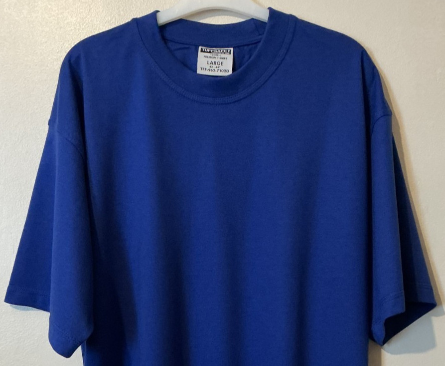 Tuffsafe T200 200gsm T-Shirt Short Sleeve Crew Large Tee 42-44" NEW Royal Blue gallery