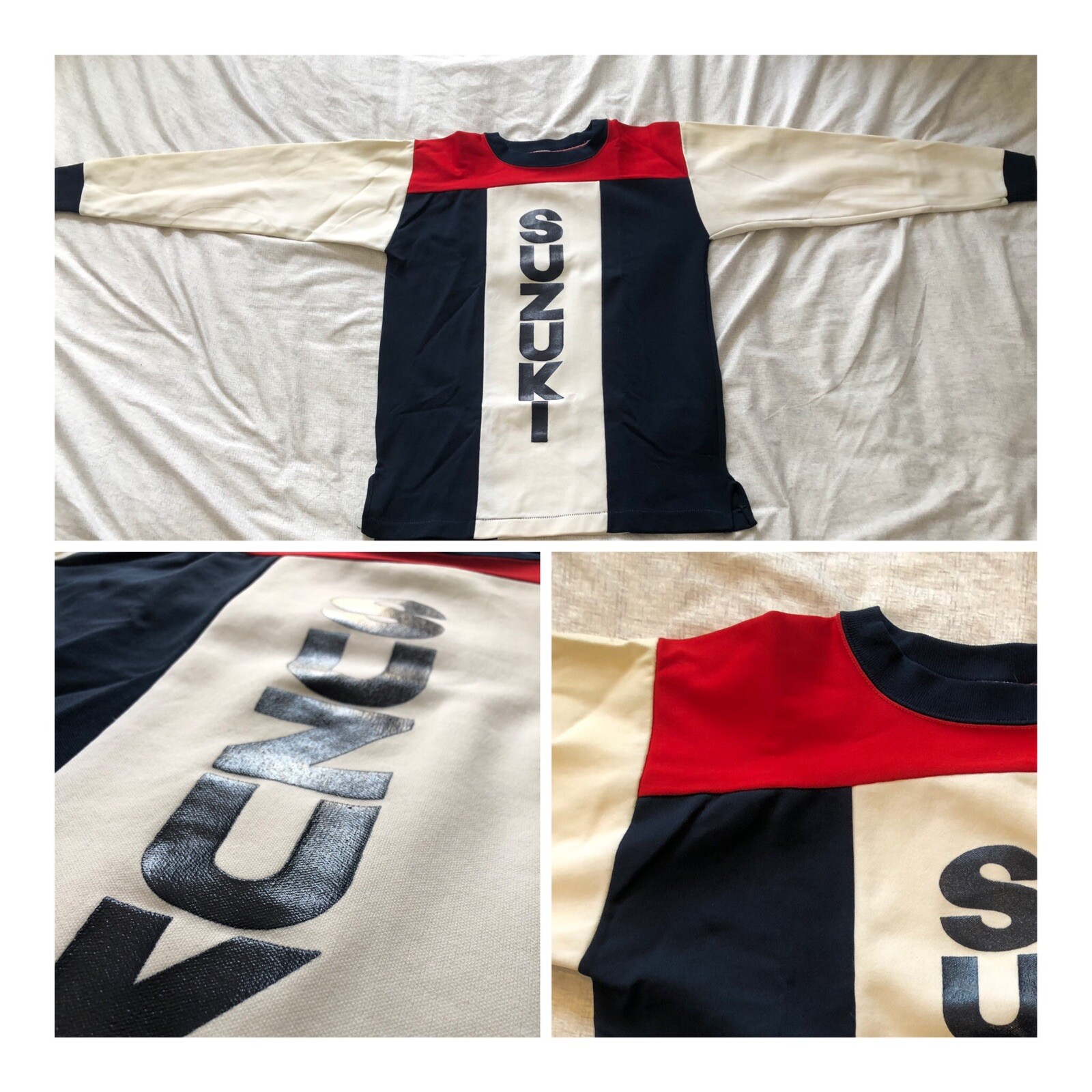 Vintage Suzuki Motocross Motorcycle Racing Dirt Bike Shirt Jersey MADE IN USA gallery