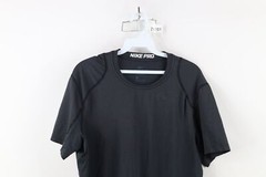 Nike Pro Mens Medium Fitted Striped Knit Running Jogging Gym Training T-Shirt