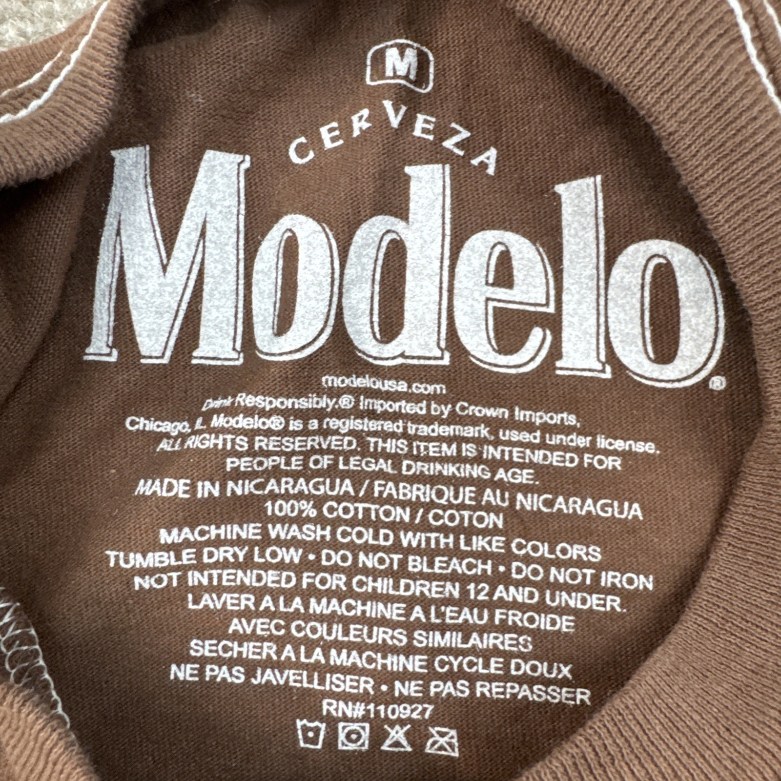 Medium White T-Shirt Modelo Graphic Beer Men's Short Sleeve gallery
