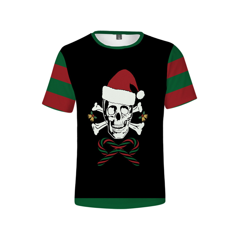 Men/Women/Teens Christmas T-Shirt 3D Print Cosplay Short Sleeve Jersey Tee