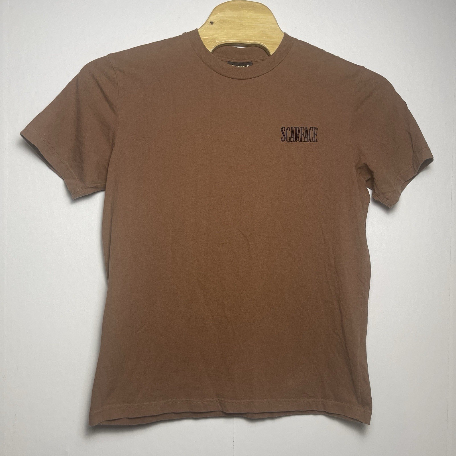 Scarface Shoe Palace Large T-Shirt Tee Brown Embroidered Pacino Montana Movie gallery