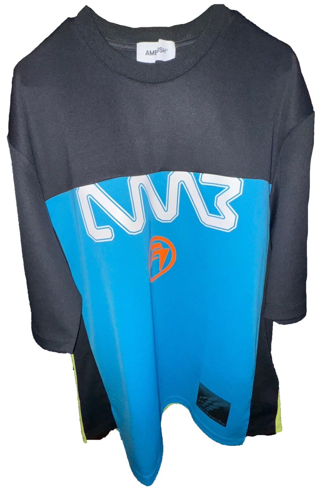 Ambush Mens T-Shirt XL Black & Blue, Yellow & Orange Graphic, NEW 100% Polyester gallery