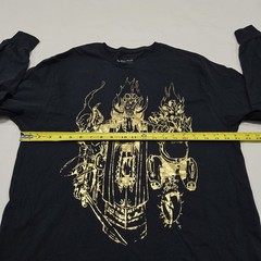 EUC Sz LARGE Elder Scrolls Loot Crate Black Shirt Gold Foil Graphic Long Sleeve